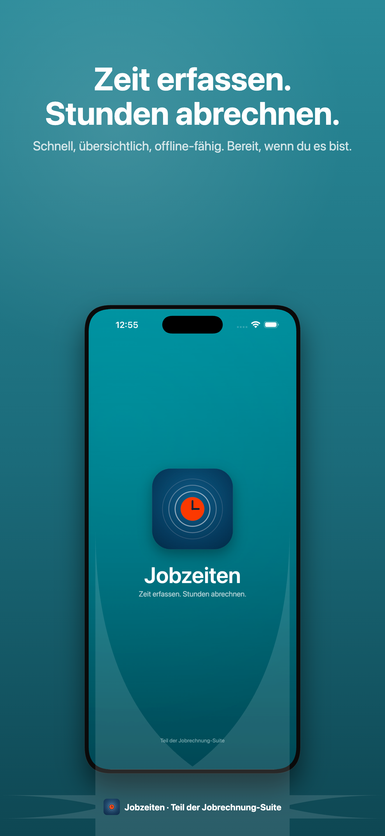 Jobzeiten App-Icon — Teil der Jobrechnung-Suite